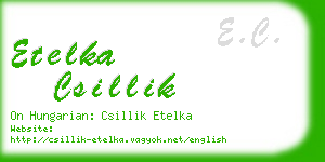 etelka csillik business card